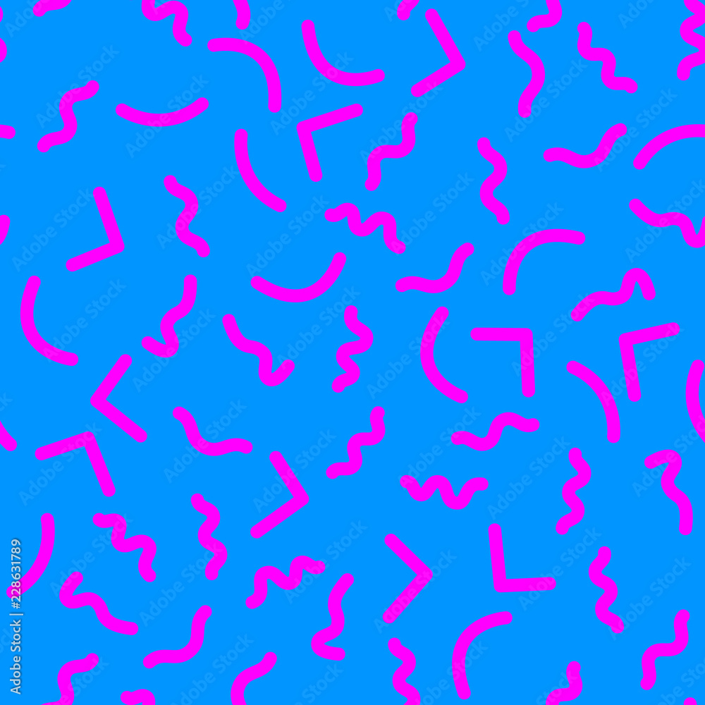 Seamless pattern with 80s memphis geometics style and vibrant psychedelic colors Seamless pattern with 80s memphis geometics style and vibrant psychedelic colors