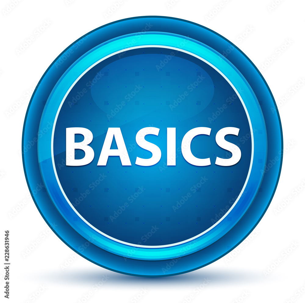 Basics Eyeball Blue Round Button