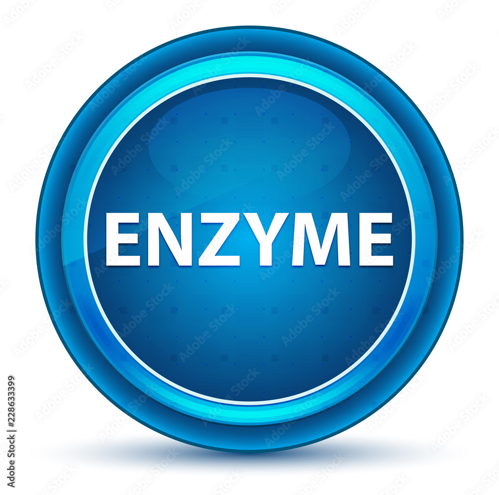 Enzyme Eyeball Blue Round Button Enzyme Eyeball Blue Round Button