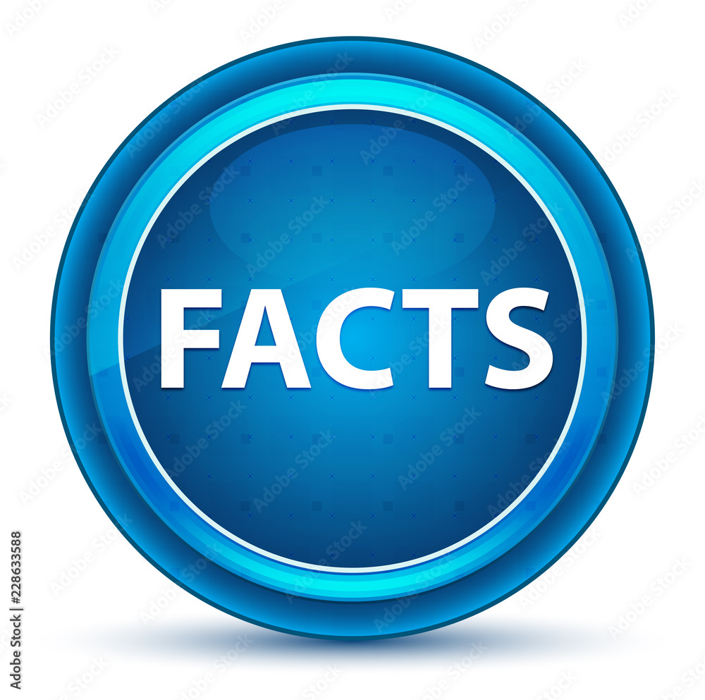 Facts Eyeball Blue Round Button Facts Eyeball Blue Round Button