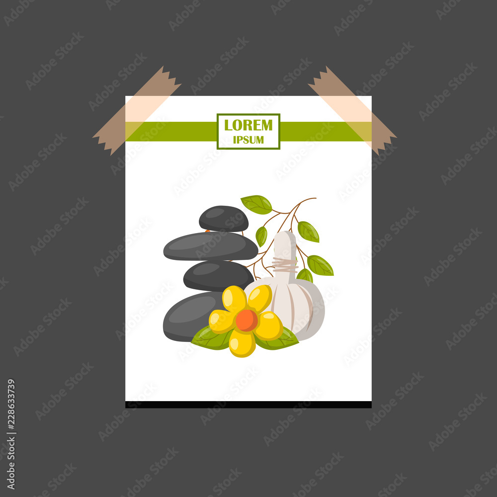 Vector cartoon ayurveda background Stock Vector Adobe Stock