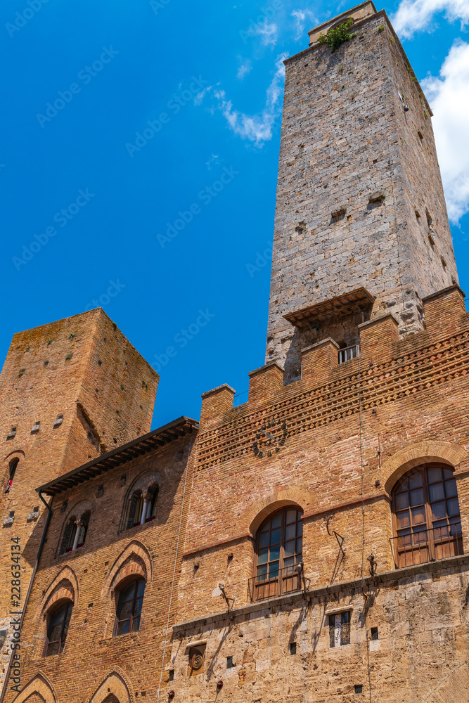 old castle in italy in san gimignanno