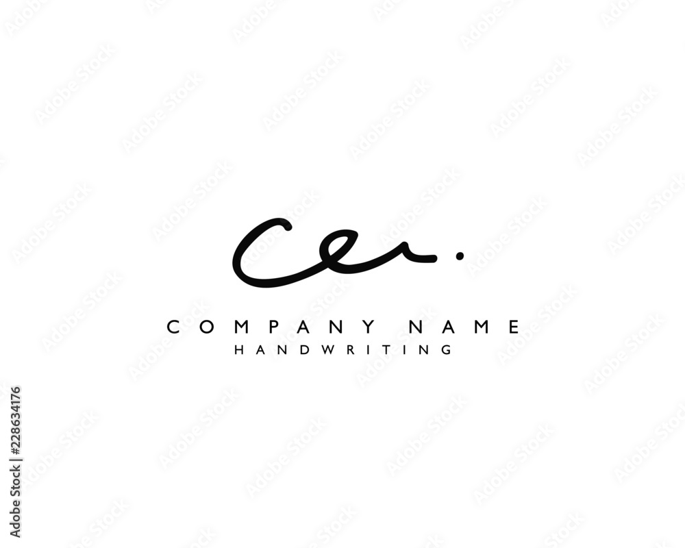 C E Initial handwriting logo C E Initial handwriting logo