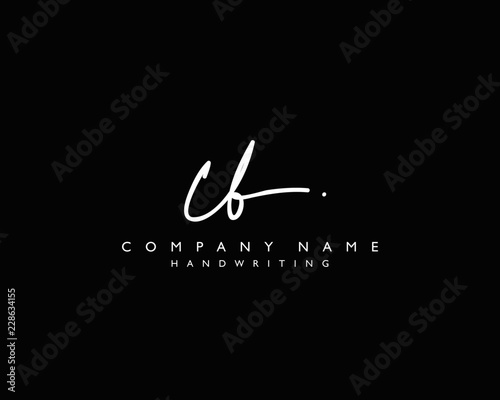 C B Initial handwriting logo