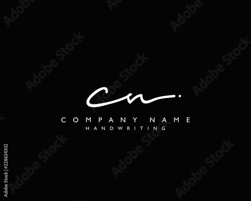 C N Initial handwriting logo