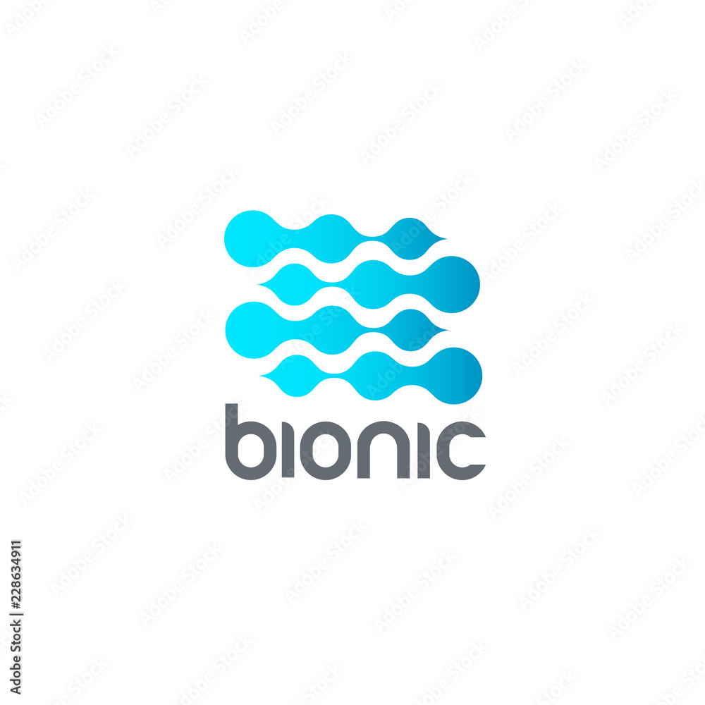 Vector logo design template. Bionic sign Vector logo design template. Bionic sign