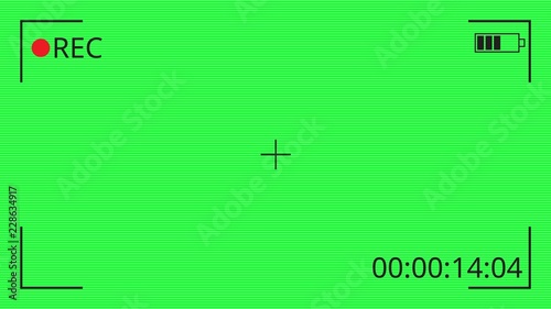 Video recording interface.  Video camera screen UI. Vector illustration.