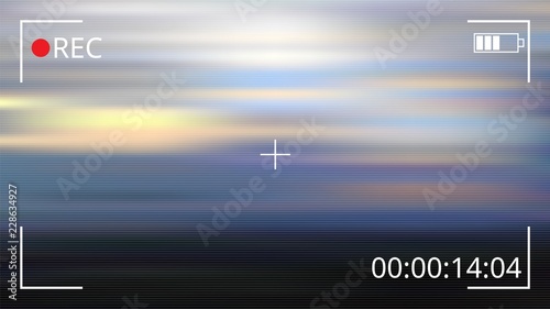 Video recording interface.  Video camera screen UI. Vector illustration.