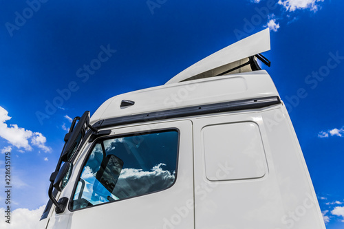 Glass and mirror of a large truck