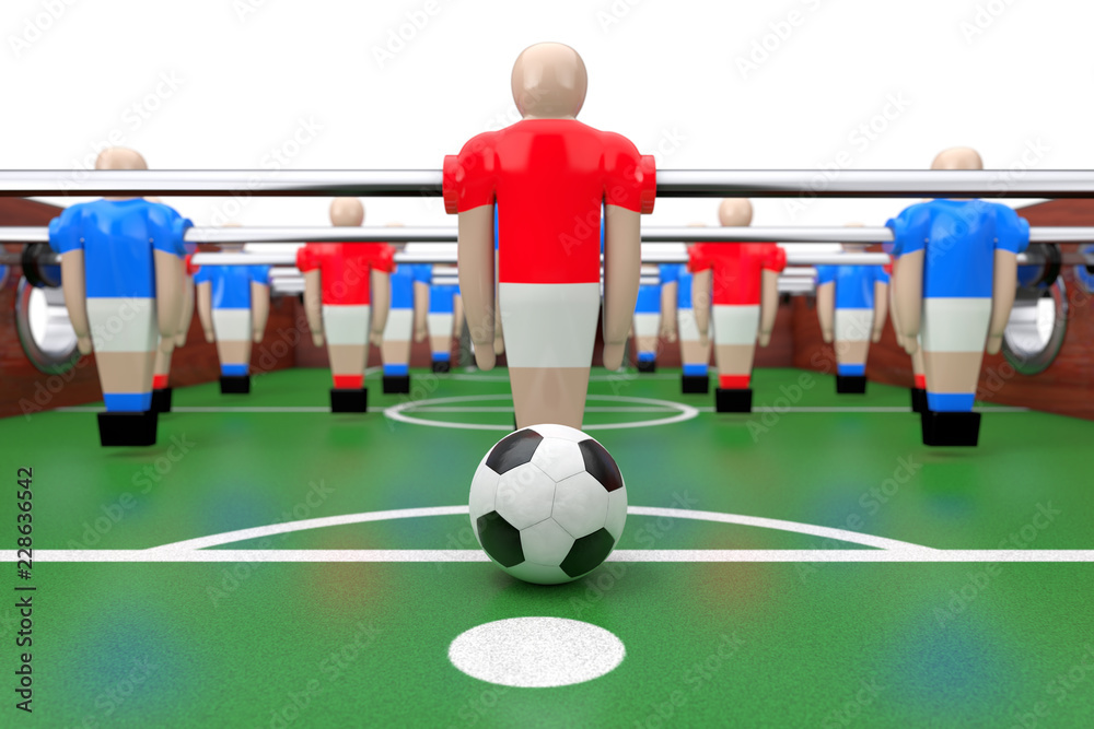 Soccer Table Football Game. 3d Rendering Soccer Table Football Game. 3d Rendering