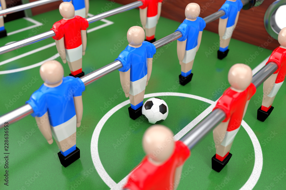 Soccer Table Football Game. 3d Rendering Soccer Table Football Game. 3d Rendering