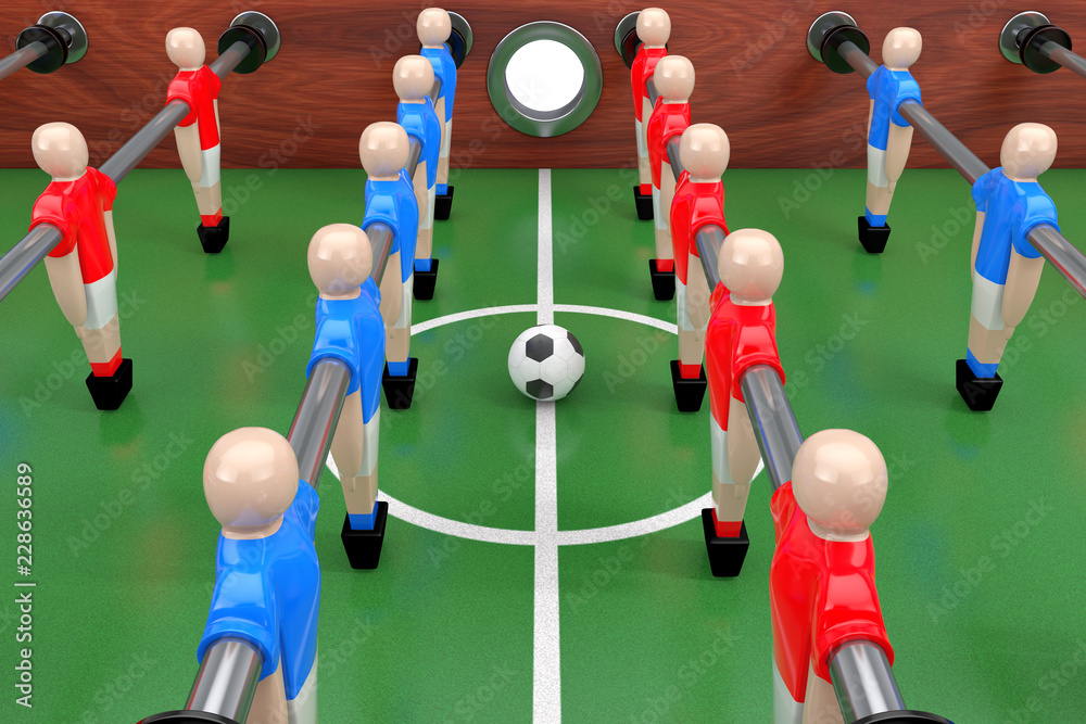 Soccer Table Football Game. 3d Rendering Soccer Table Football Game. 3d Rendering