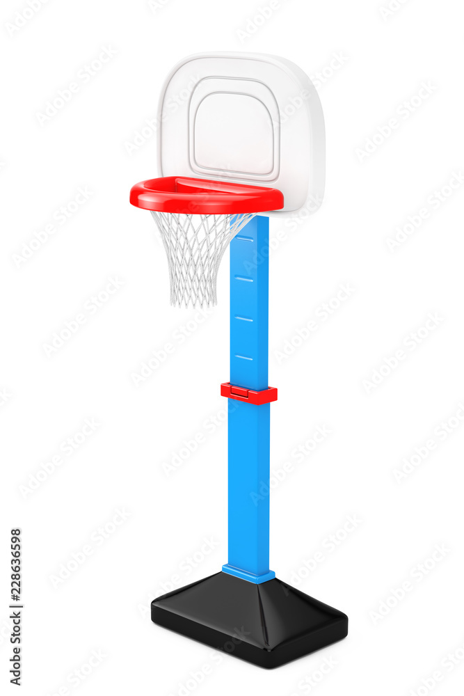 Fototapeta premium Children Toy Basketball Ring with Net. 3d Rendering
