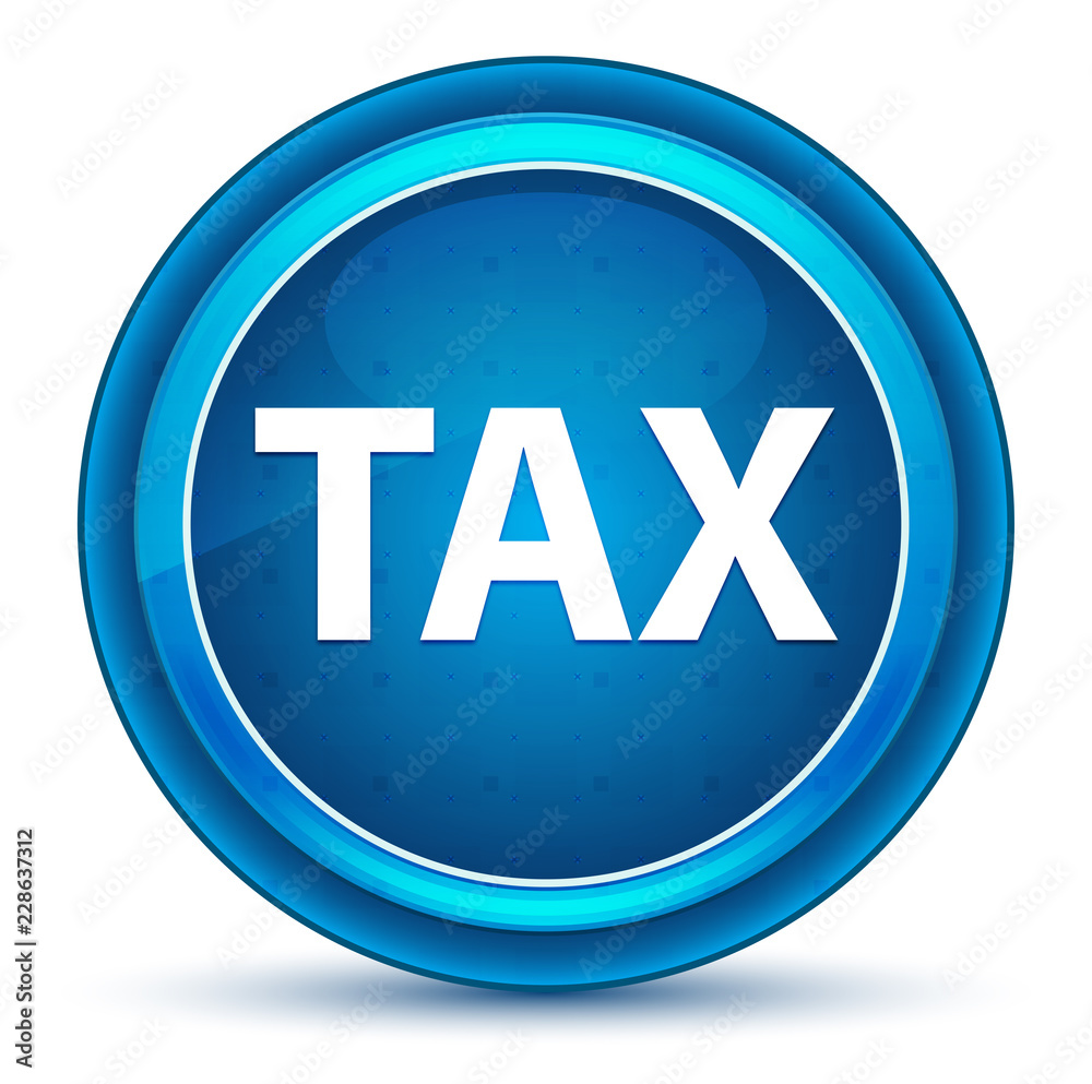 Tax Eyeball Blue Round Button Tax Eyeball Blue Round Button
