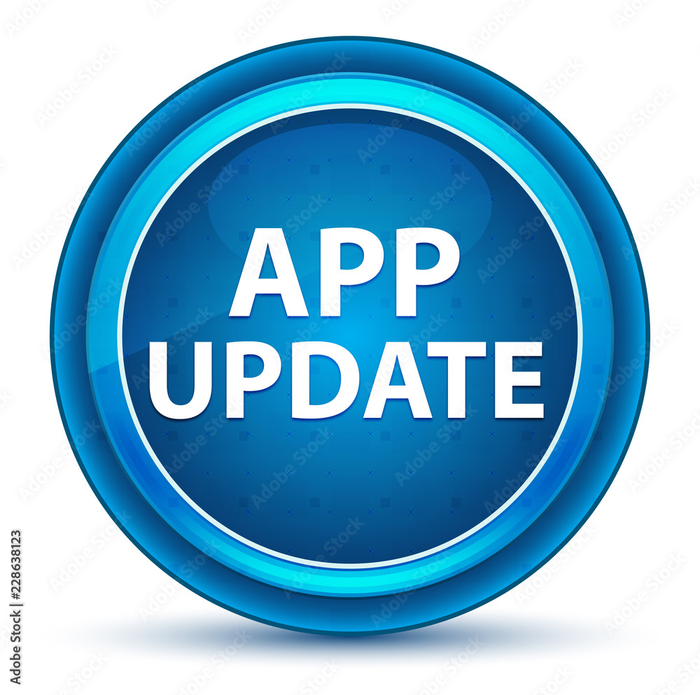 App Update Eyeball Blue Round Button App Update Eyeball Blue Round Button