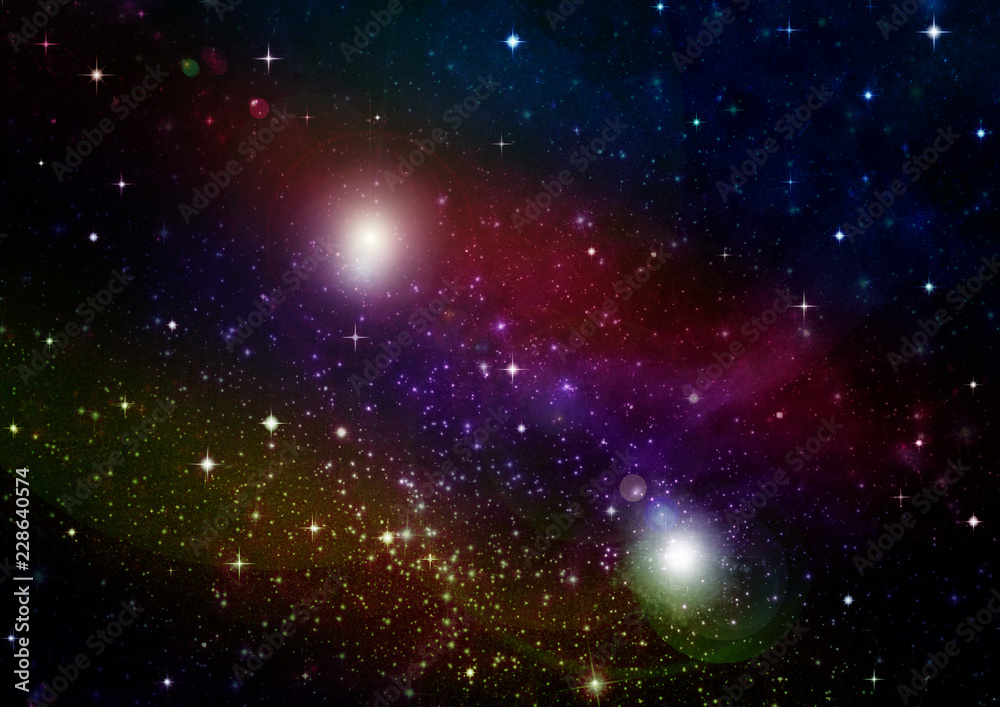 galaxy in a free space galaxy in a free space