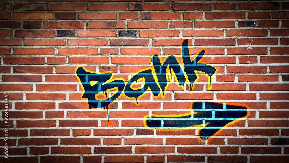 Obraz premium Schild 394 - Bank