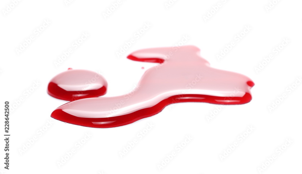 Red wine puddle, droplets isolated on white background Red wine puddle, droplets isolated on white background
