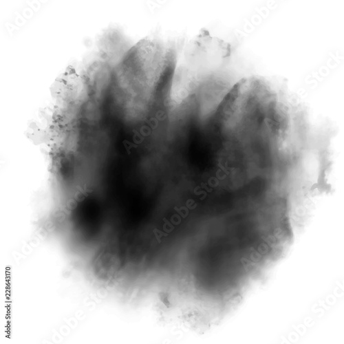 black ink smudge, vector eps 8