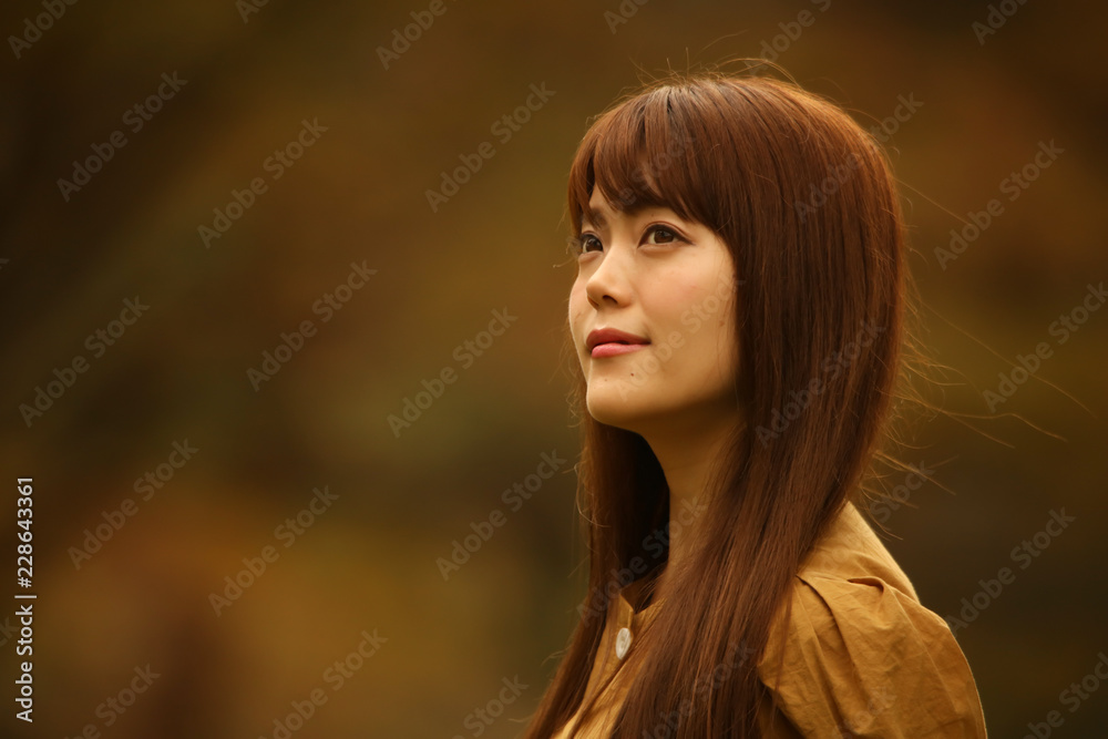 Naklejka premium 女性ポートレート