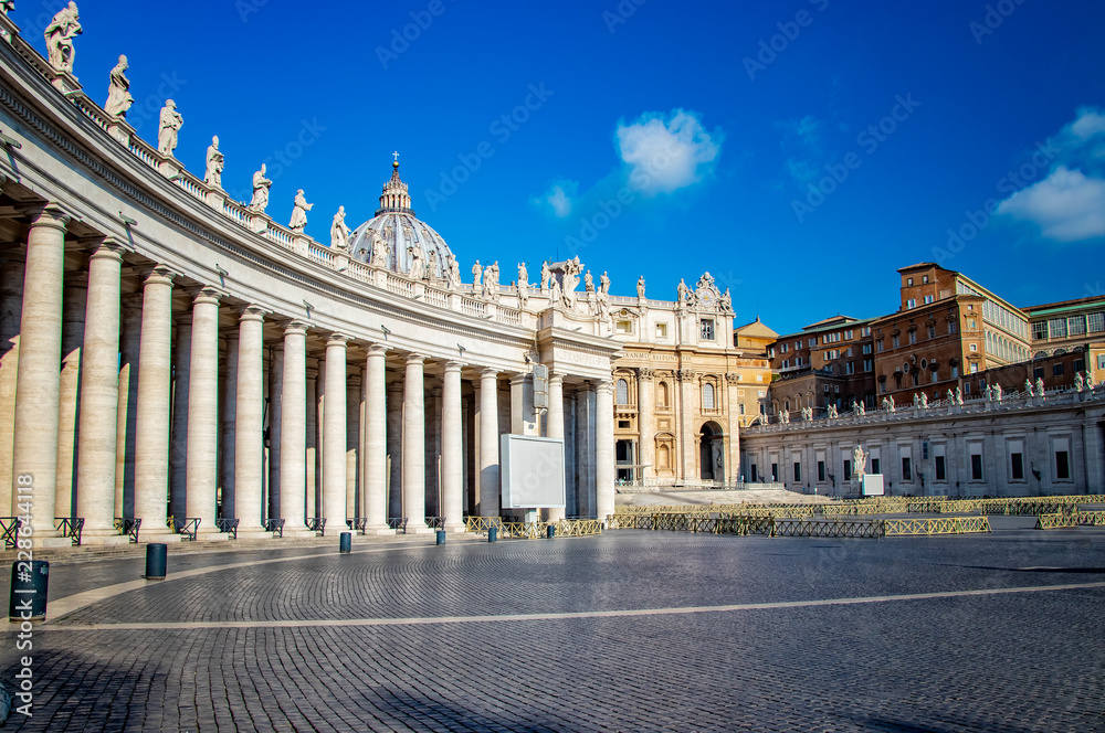 The square in the Vatican in Rome