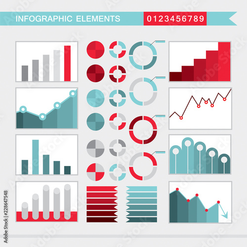 Set of infographic elements charts, graph, diagram, arrows,signs,bars, buttons,borders etc. Vector illustration