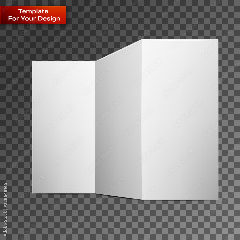 Close up of a leaflet blank white paper Close up of a leaflet blank white paper