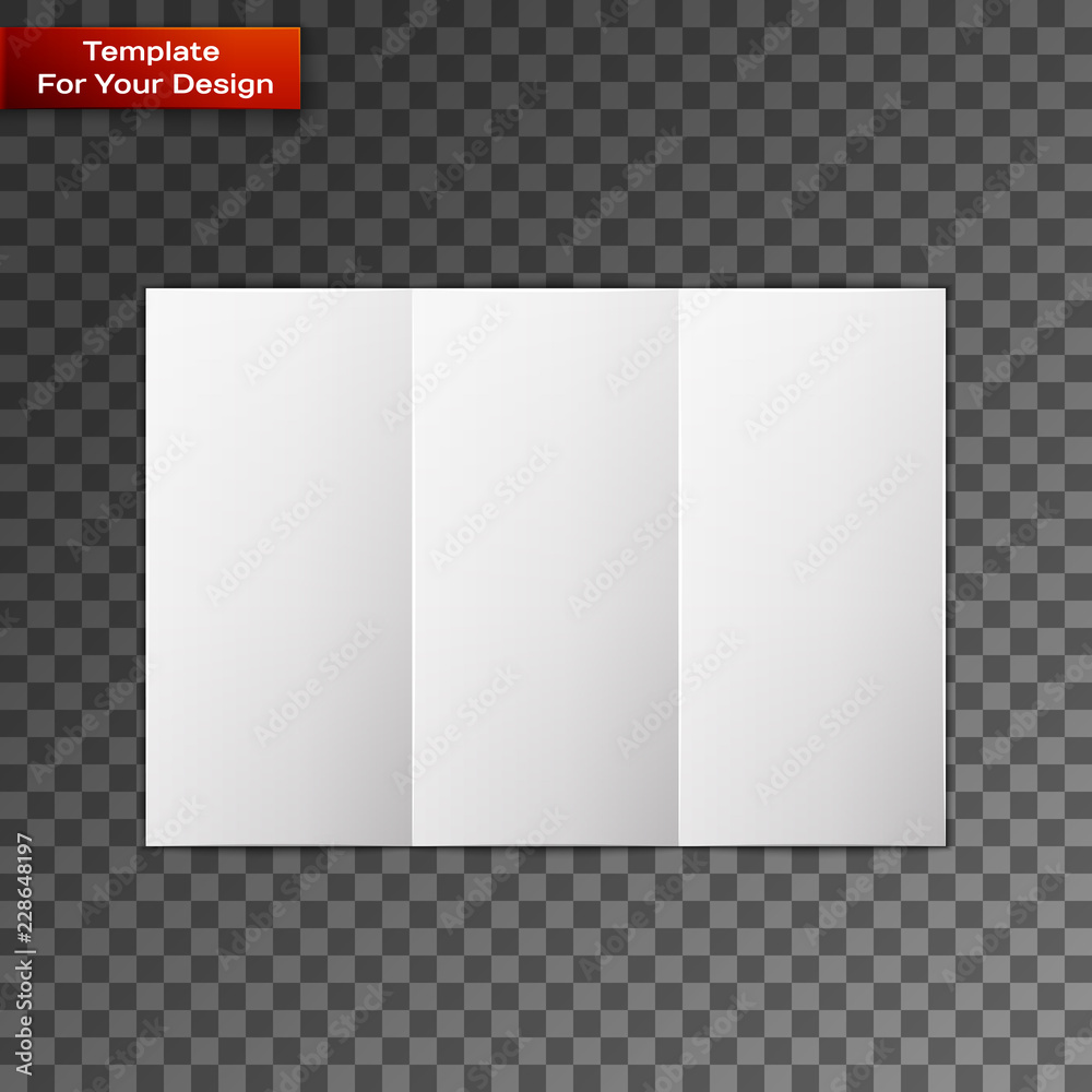 Close up of a leaflet blank white paper Close up of a leaflet blank white paper