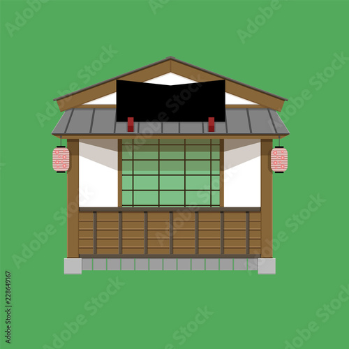 japanese restaurants canal river vector green no sign you can download now becuase it is beautiful illustration