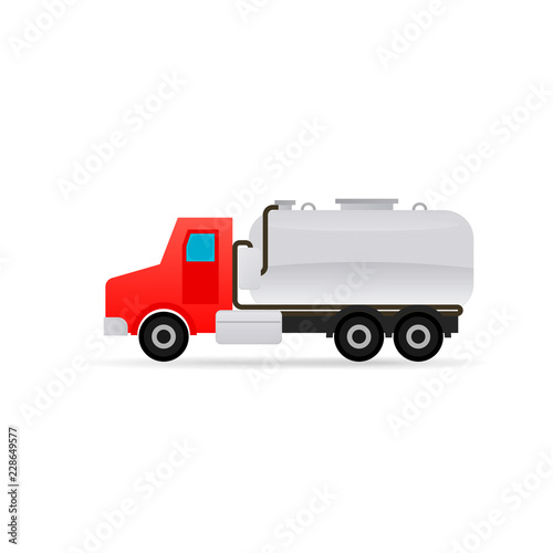 Septic tank truck icon. Clipart image isolated on white background