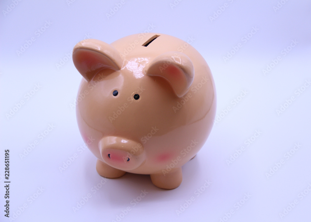 Piggy bank with savings Piggy bank with savings
