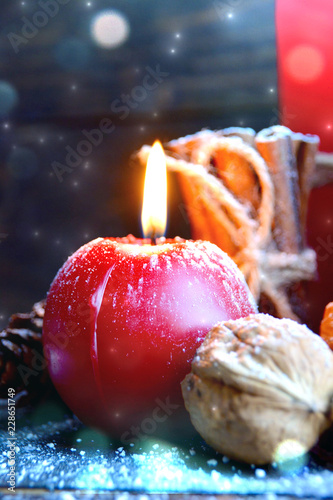 Weihnachtskarte - Adventskerze