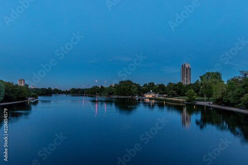 Serpentine Lake, Hyde Park, London at Dusk