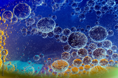 texture of bubbles on colorful background