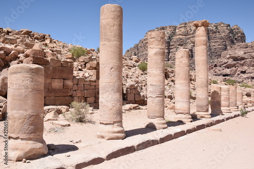 Columns along the Colonnade near the Great Temple, Petra, Jordan