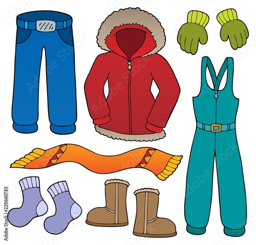 Winter clothes topic set 1