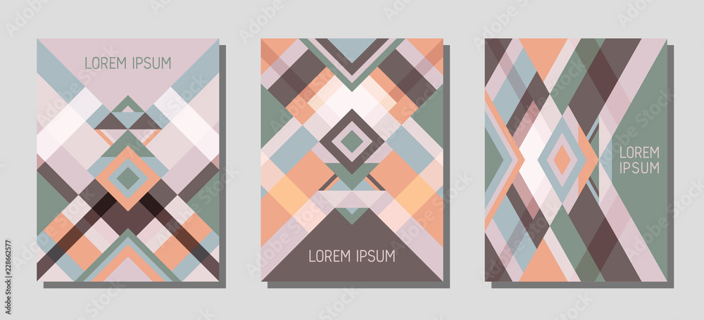 Cover page layout vector template geometric design Cover page layout vector template geometric design