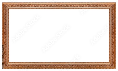 Golden frame for paintings, mirrors or photo