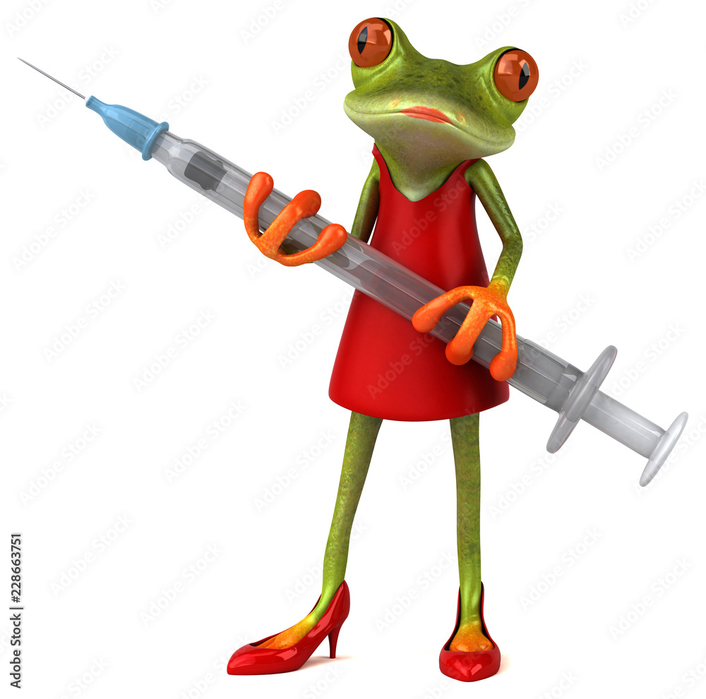 Naklejka premium Fun frog - 3D Illustration
