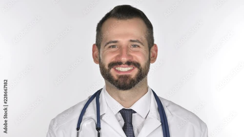Online Video Chat by Doctor, White Background Online Video Chat by Doctor, White Background