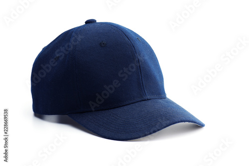 Dark blue cap isolated on white.