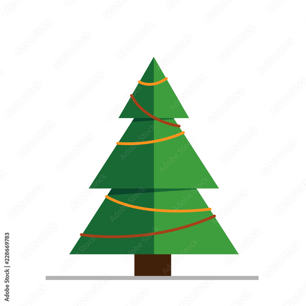 New year tree illustaration New year tree illustaration