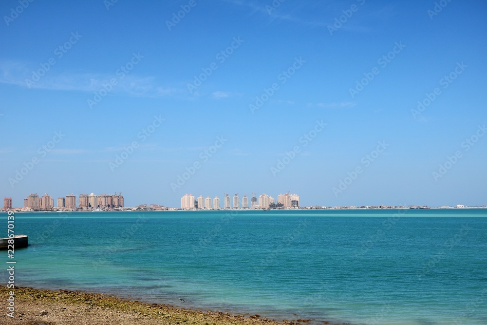 The Doha Corniche, Katar am Arabischen Golf 