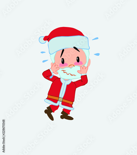 Santa Claus pleasantly surprised.