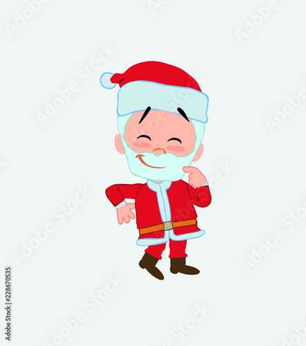 Santa Claus with funny expression. 