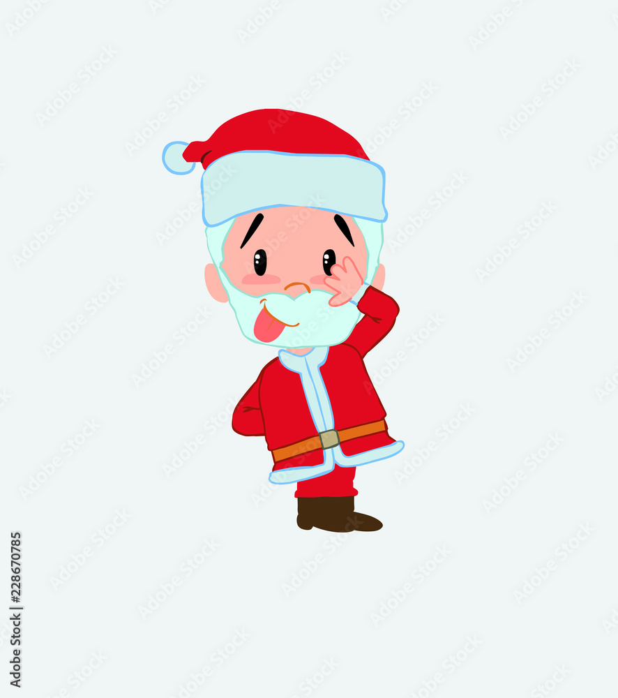 Santa Claus trying to contain the laughter. Santa Claus trying to contain the laughter.