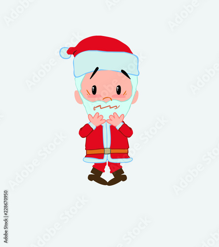 Santa Claus shrugged in fear.