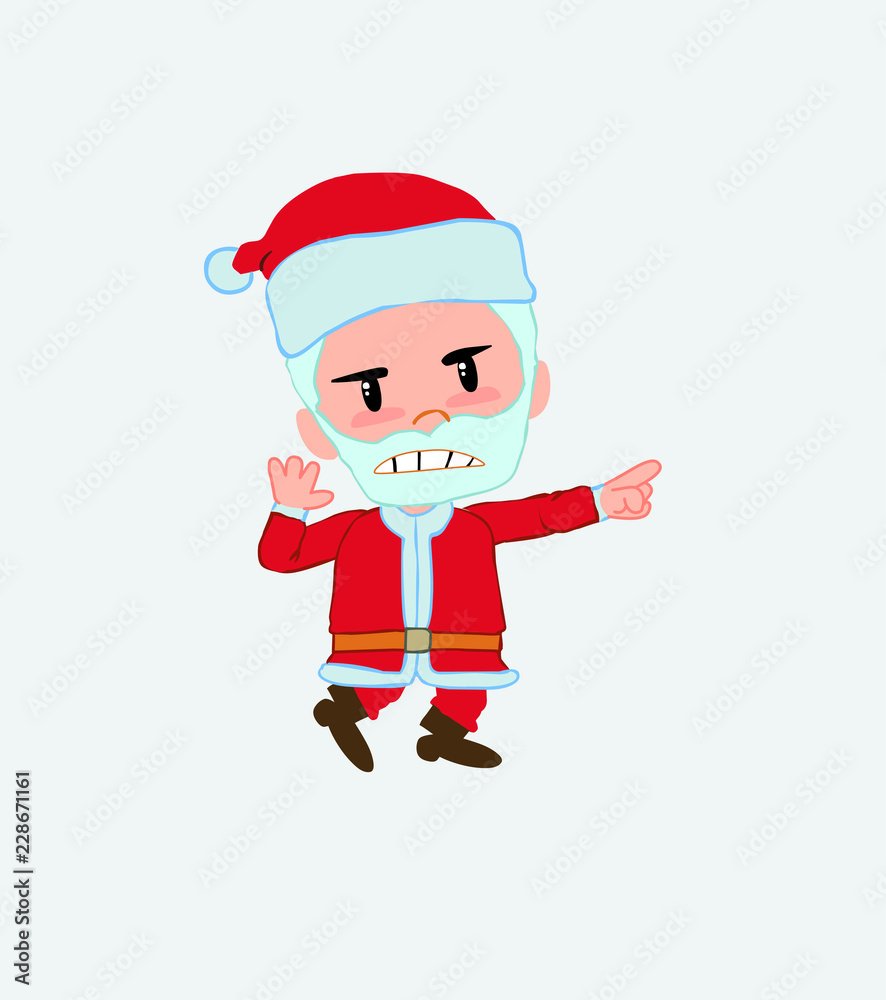 Santa Claus screams very angry. Santa Claus screams very angry.