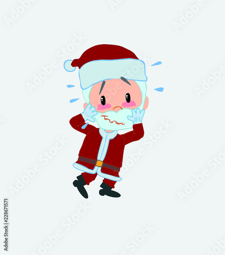 Santa Claus pleasantly surprised.