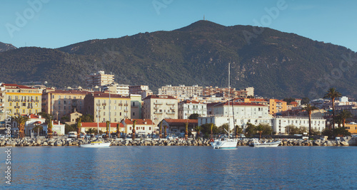 Ajaccio port, seaside view. Corsica